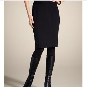Chico's Black Pieced Ponte Pencil Skirt NWT Sz 16